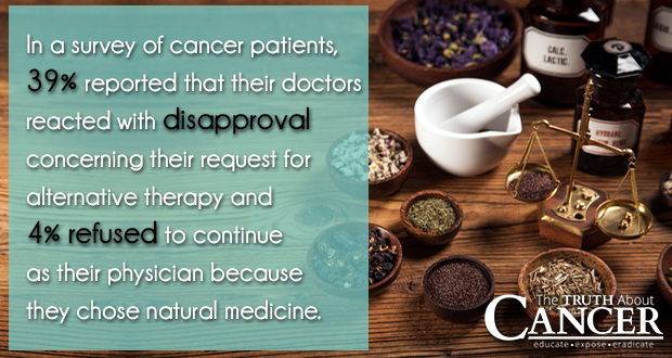 Many Cancer Patients Doctors disapprove or alternative therapy.