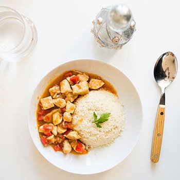 Easy Keto Thai Chicken Curry with Cauliflower “Rice”..